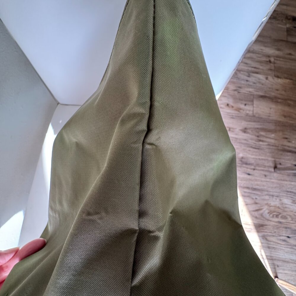 Vintage Burberrys Blue Label Olive Green Nylon Tote Bag - Picture 9 of 11
